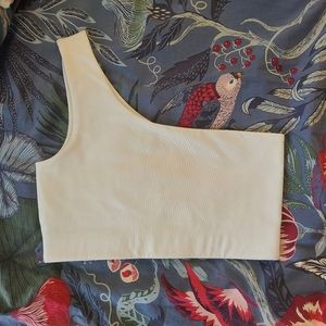 One shoulder sports bra, size S